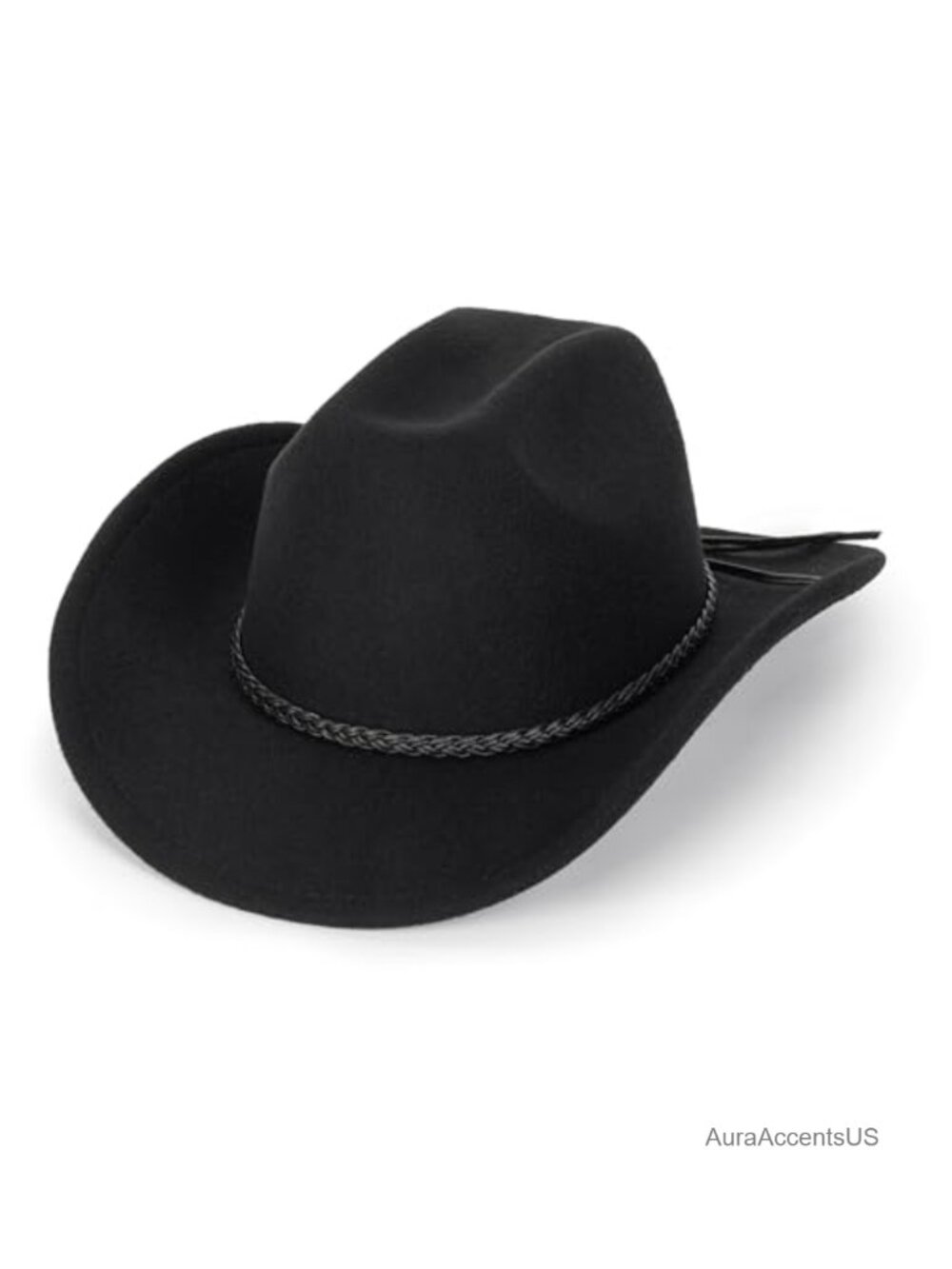 Western Cowboy Hat Fedora with Vegan Leather Studded Band Adjustable